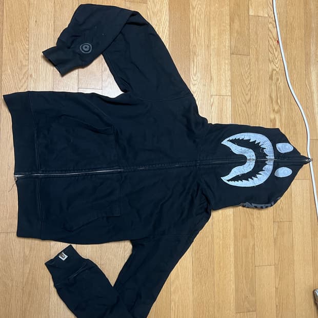 베이프 샤크 후드 블랙 집업