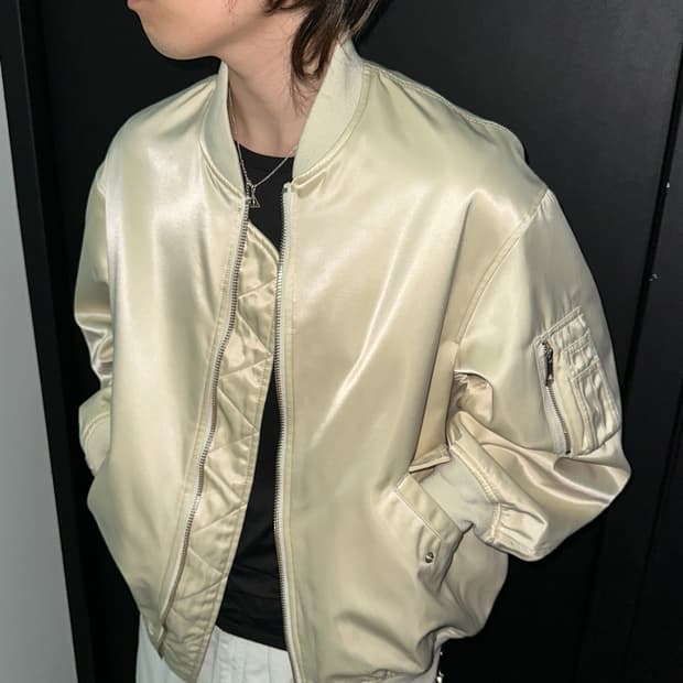 Sly 나일론 새틴 Ma-1 자켓