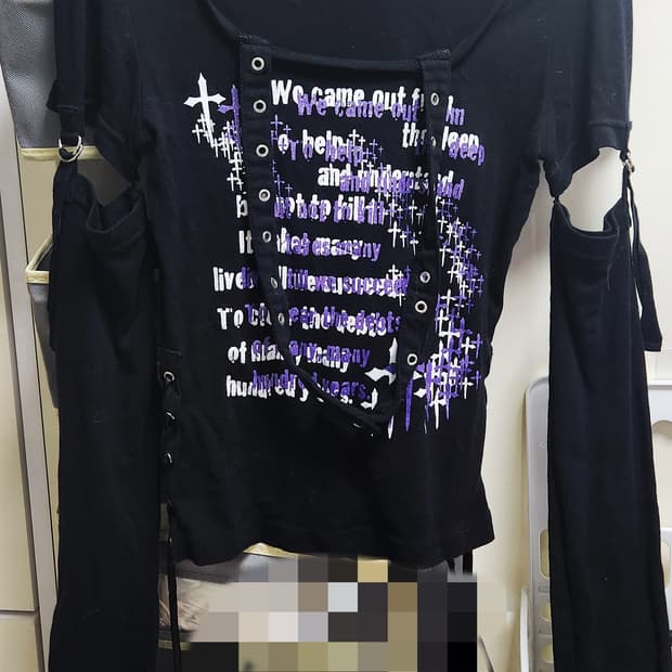 일브 고스펑크 펑크 락시크 탑 