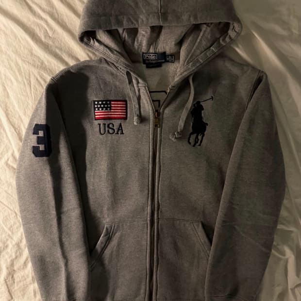 폴로 성조기 후드집업 그레이 M 구해요..ㅠㅠ