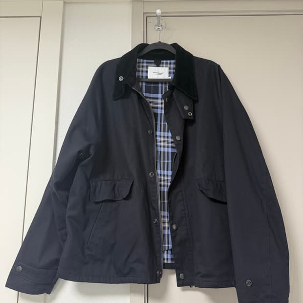 Outstanding WHITE LABEL 블랙 헤링턴 자켓