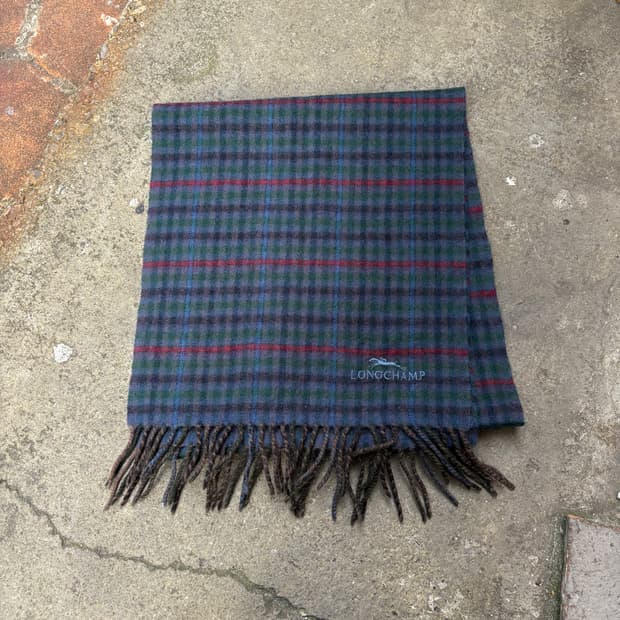 Longchamp 롱샴 체크 머플러 목도리
