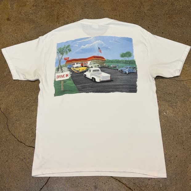 90s 미국 빈티지 인앤아웃버거 반팔티