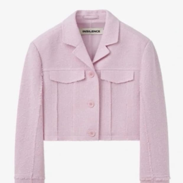 인사일런스우먼 트러커 트위드 자켓  핑크