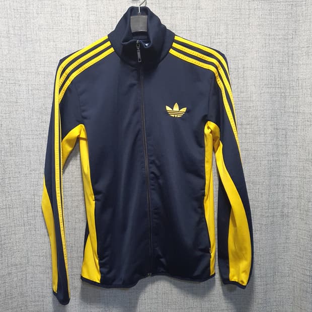 아디다스 네이비/옐로우 스트릿 다이버 트랙탑 져지
