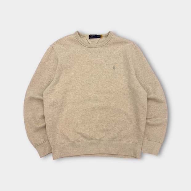 폴로 랄프로렌 루즈핏 신형 QR라벨 오트밀 베이지 스웻셔츠