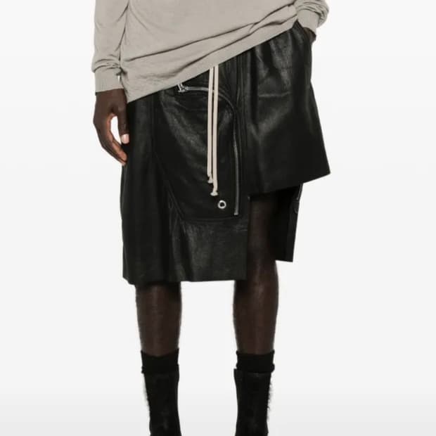 릭오웬스 비대칭 드로스트링 스커트 25ss