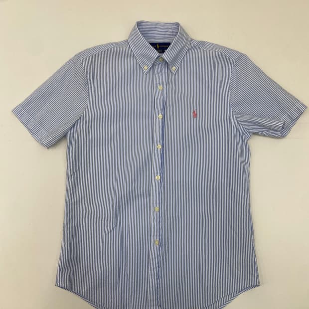 폴로 랄프로렌 시어서커 스트라이프 반팔 셔츠 S