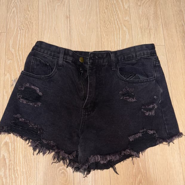 Black Denim Shorts