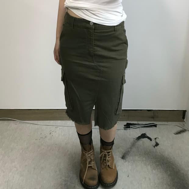 빈티지 카고 스커트