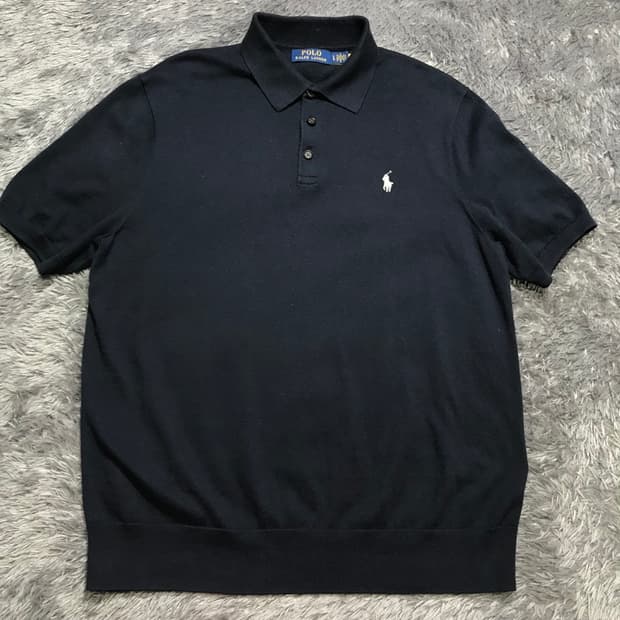 [[L/G,A급] 폴로(POLO)랄프로렌 화이트로고 카라반팔 니트@791