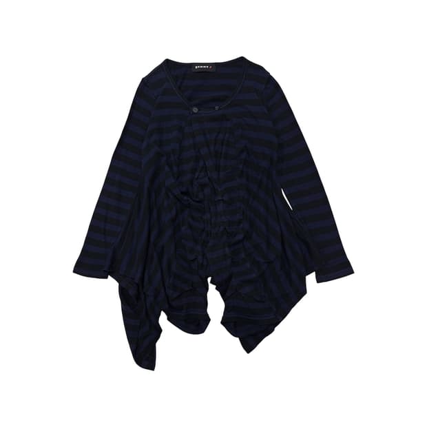 Gomme stripe asymmetric top