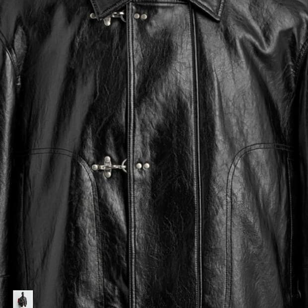 ZARA 페이크 레더 토굴 자켓 (파이어 후크) S 사이즈