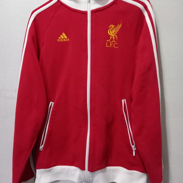 아디다스 리버풀 레드 트랙탑 저지 져지집업 95/M