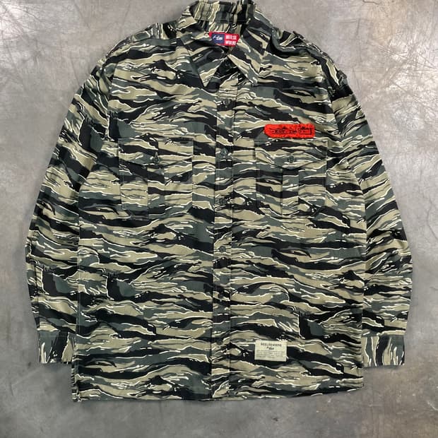 빈티지 타이거 카모 셔츠