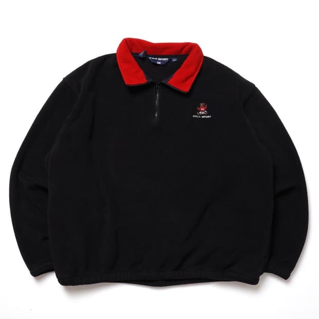 90's USA POLO SPORT Bear Fleece Zip Pull