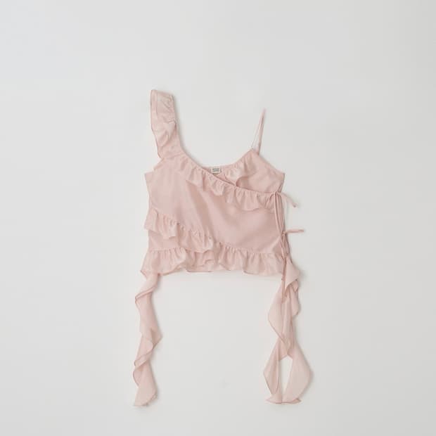 아뜰리에에디션 String Shirring Blouse (pink)