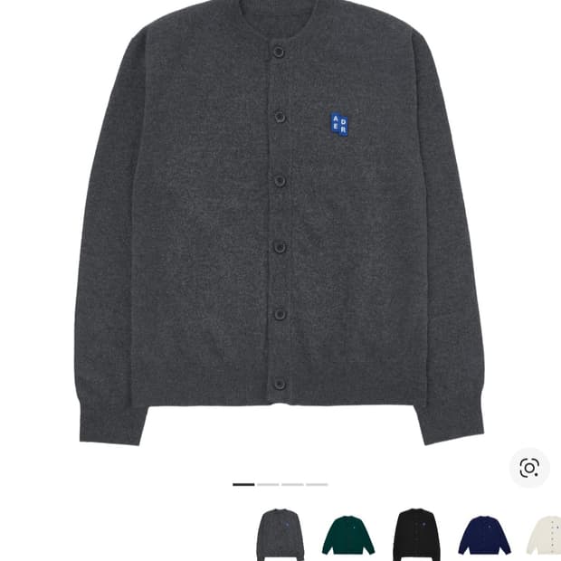 아더에러 시그니피컨트 TRS/BL 태그 가디건 02 차콜 M
