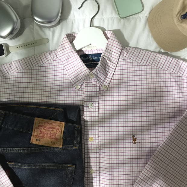 (MAN) 폴로랄프로렌 체크셔츠 XL