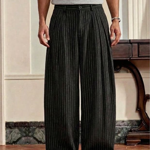 핀터레스트 감성 스트라이프 팬츠