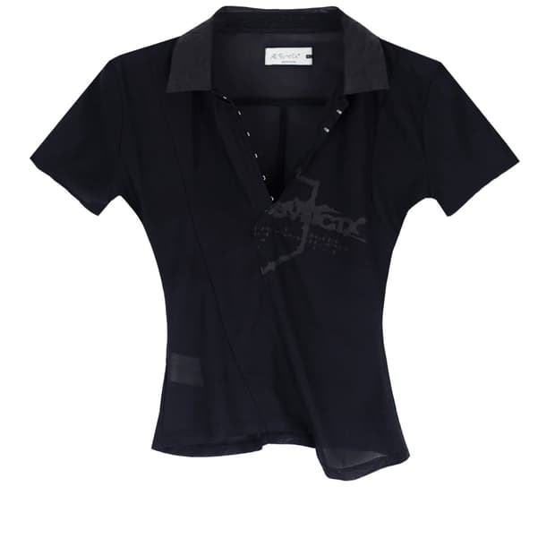 에이시넥틱스 카라 시스루 언발 반팔