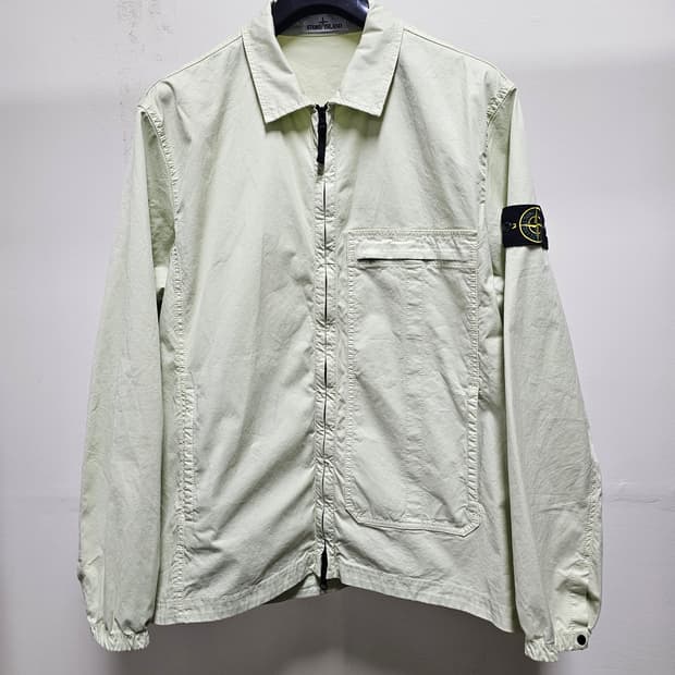 스톤아일랜드 스트레치 코튼 트윌 오버셔츠