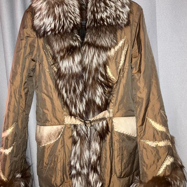 빈티지 y2k 보헤미안 히피깔 퍼코트(누빔o)