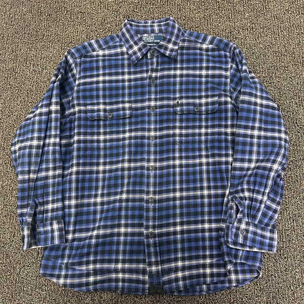 POLO 폴로 랄프로렌 체크 패턴 남방 셔츠 클래식핏 L