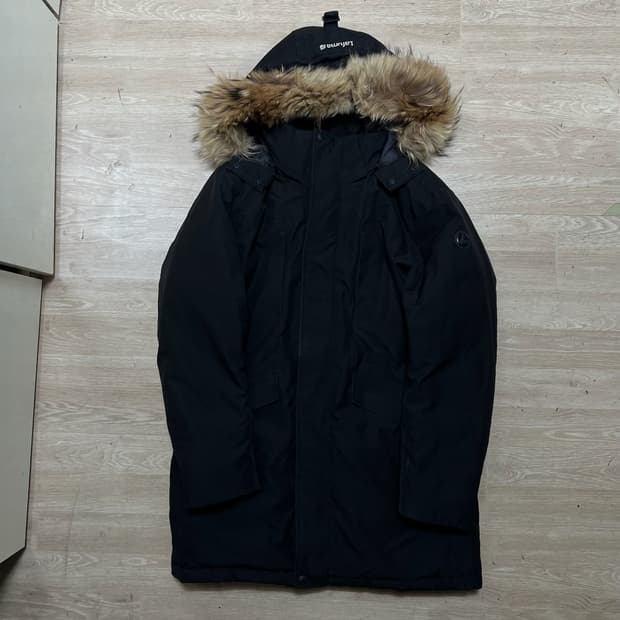 라푸마 라쿤모피 구스다운 패딩 야상 파카