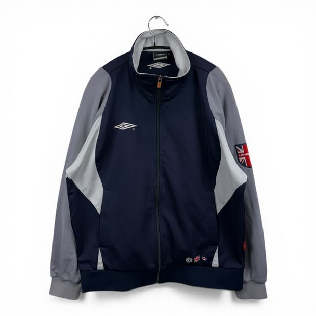 (100) 엄브로 잉글랜드 트랙탑 져지 네이비/그레이