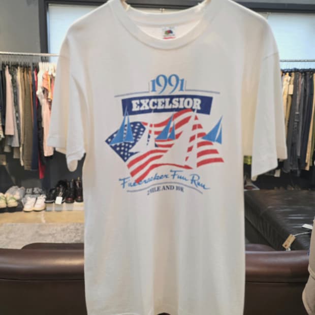 90s USA 플래그  빈티지 티셔츠 