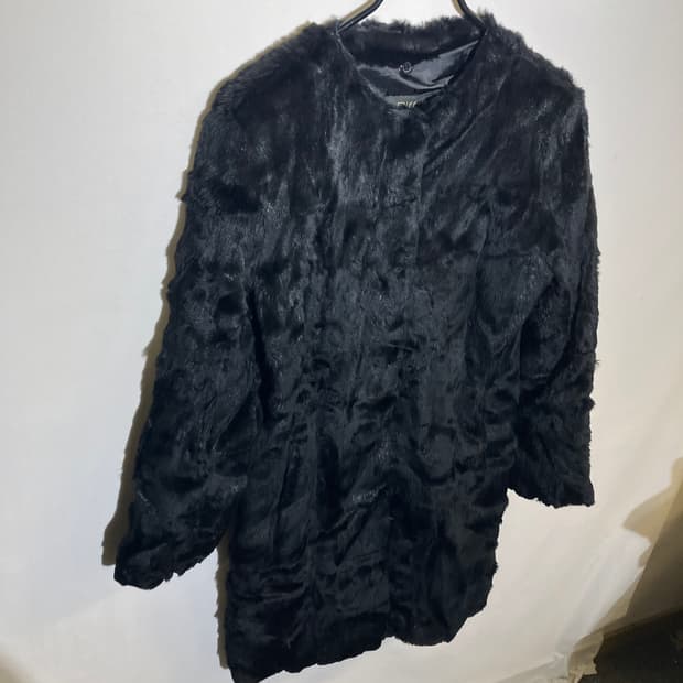 55)토끼털 천연모피 래빗 코트