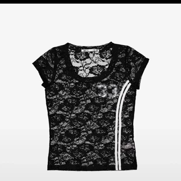 셋업이엑스이 33 레이스 탑 티셔츠 반팔