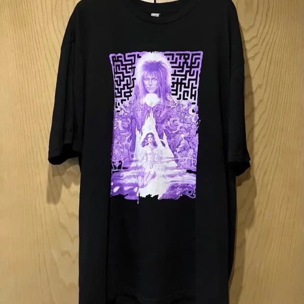 데이비드보위 86s 영화 라비린스 무비 티셔츠 XL 구제 빈티지