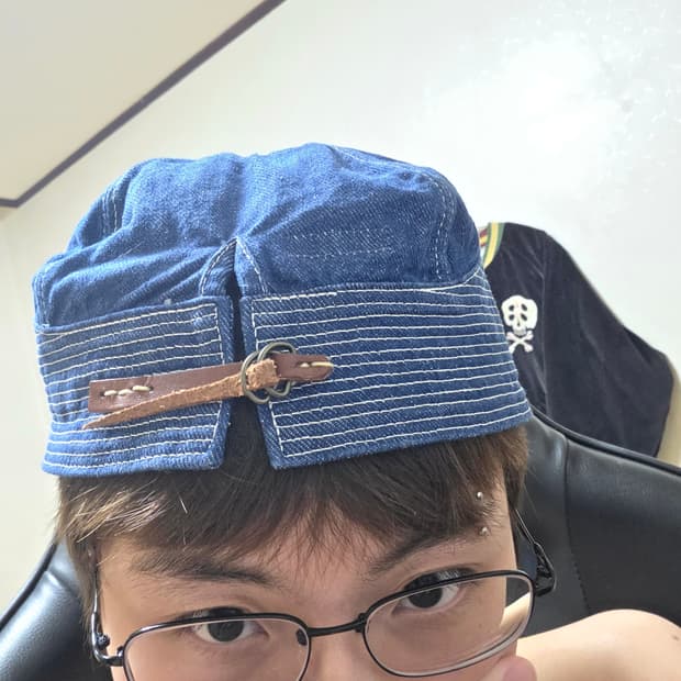 캐피탈 데님 모자 노인과 바다