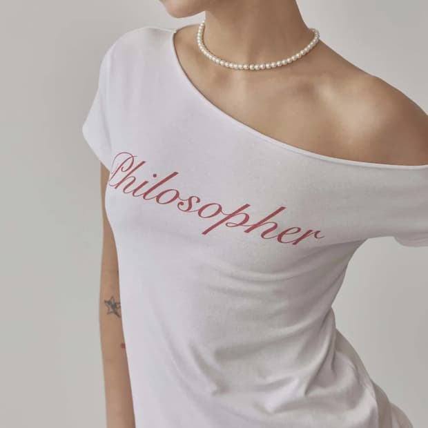 스컬프터 26ss hook me up layered tee white