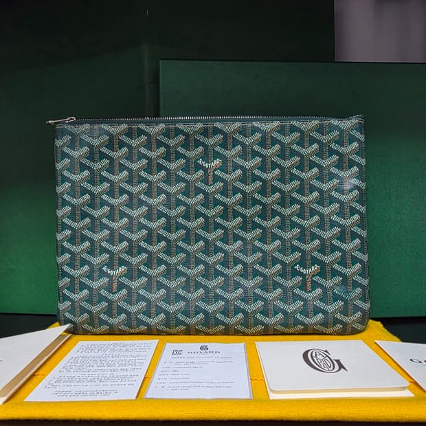 {클로젯}[MM/풀구성]고야드 세나 포쉐트 그린 클러치백