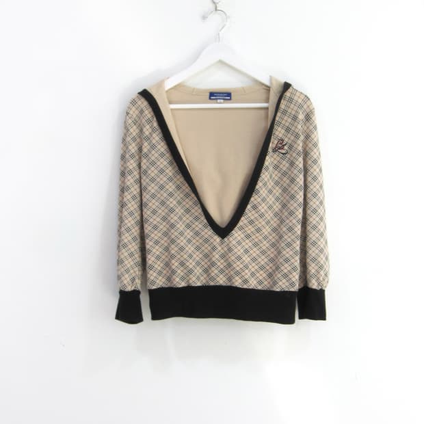 burberry 버버리 노바체크 후드 롱슬리브