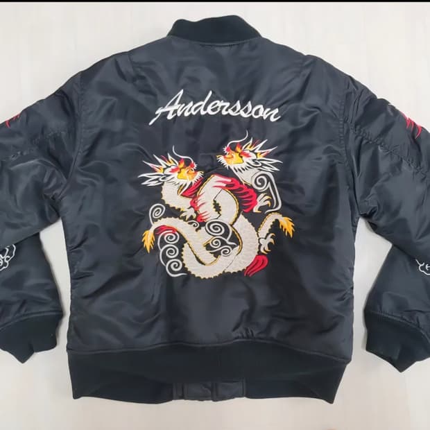 앤더슨벨×schott 블루종 xl