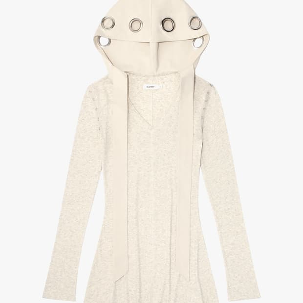 글로니 layer luv hoodie dress oatmeal S