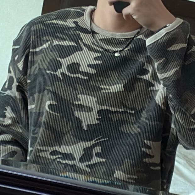 와플 카모 롱슬리브