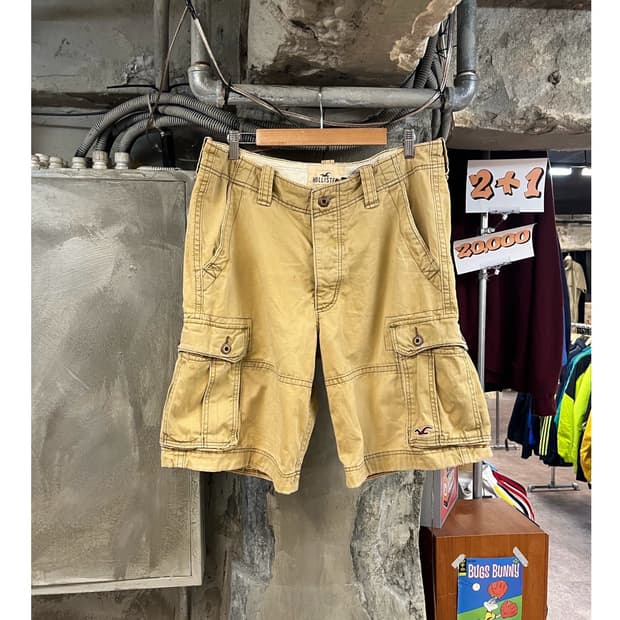 홀리스터 카고 하프 팬츠 카멜 33 #csz3512
