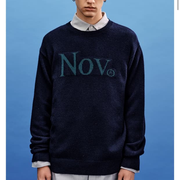에이카화이트 REMEMBER WOOL KNIT-NAVY