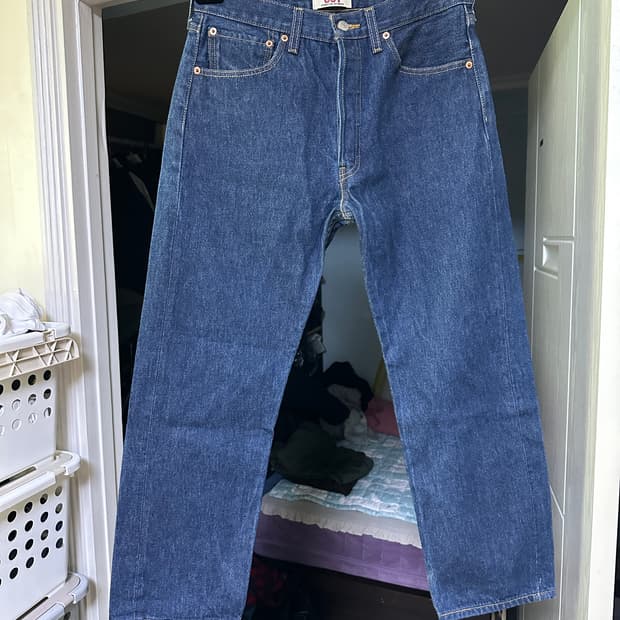[32X30] 빈티지 리바이스 501 인디고 데님 팬츠