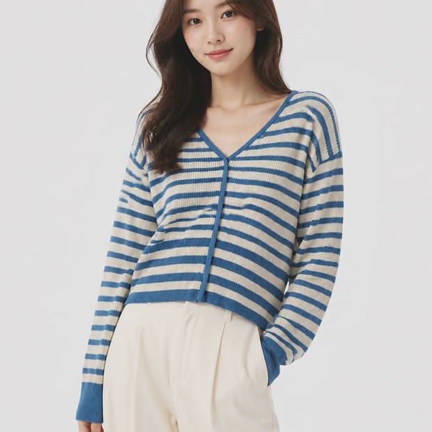 화이트 여자 FREE 가디건 O1288