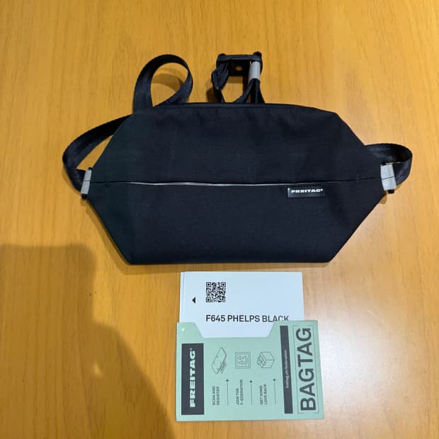 프라이탁 펠프스 F645 블랙 슬링백