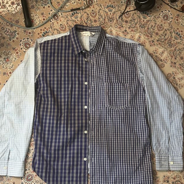 꼼데가르송 블루 셔츠