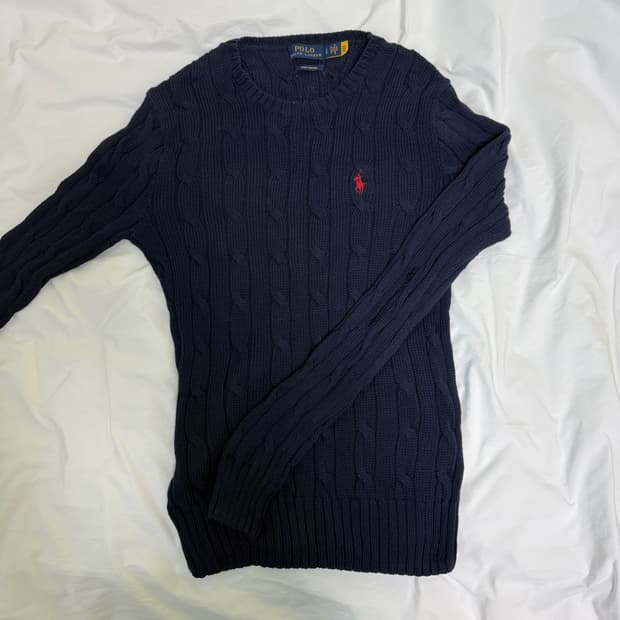 폴로 네이비 니트