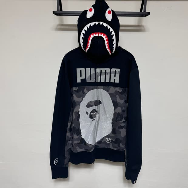 푸마 x 베이프 샤크 후드집업 흑계 M
