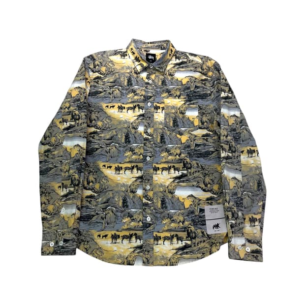 95 스투시 월드 트라이브 사파리 셔츠
